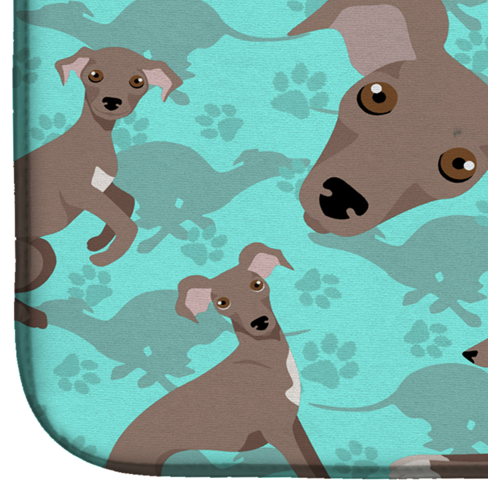 Fawn Italian Greyhound Dish Drying Mat Absorbent Dish Drying Mat Pad for Kitchen Counter Dish Drainer Mat for Countertop, 14 x 21", Multicolor