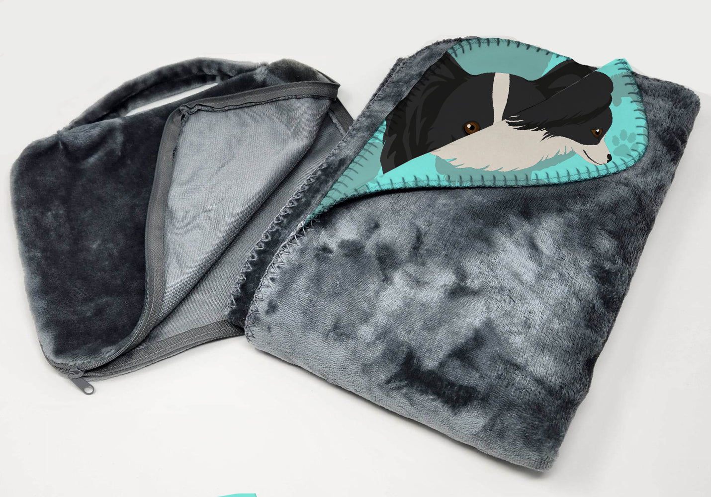 Black and Whtie Papillon Soft Travel Blanket with Bag Airplane Blanket, Indoor Outdoor Camping Blanket for Traveling, Picnics, Beach Trips, Concerts