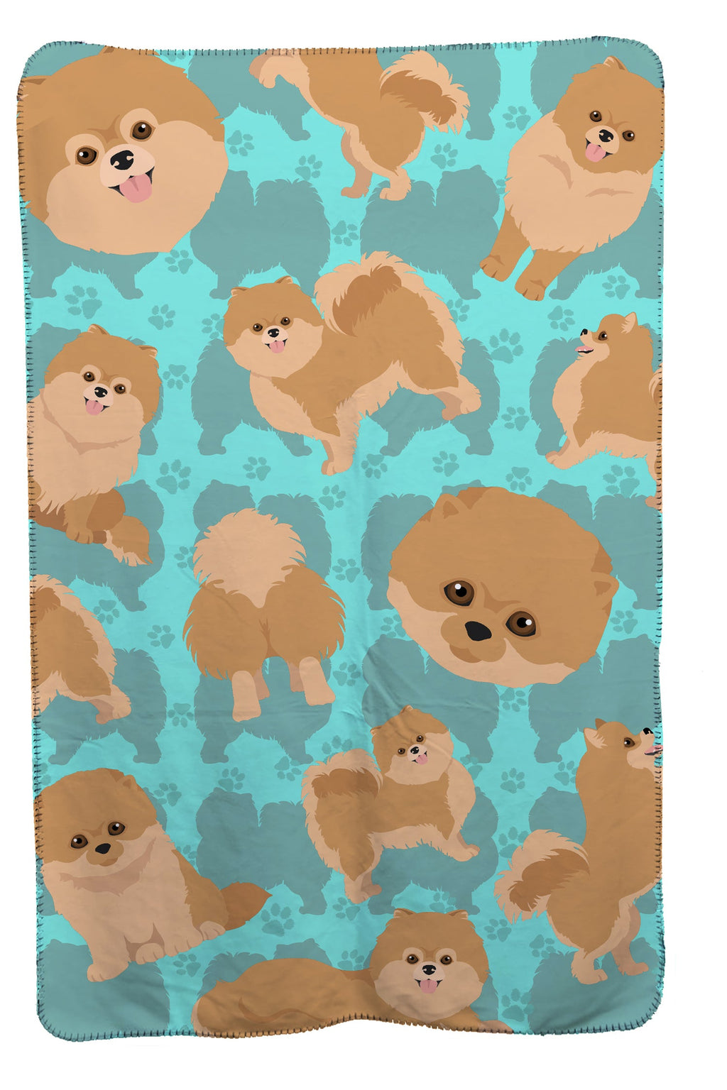 Orange Pomeranian Soft Travel Blanket with Bag Airplane Blanket, Indoor Outdoor Camping Blanket for Traveling, Picnics, Beach Trips, Concerts