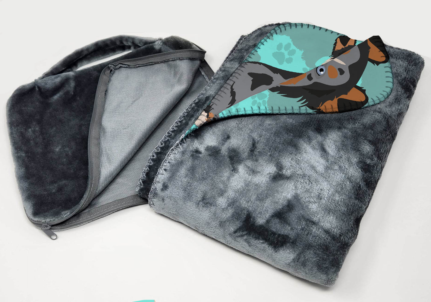 Blue Merle Sheltie Soft Travel Blanket with Bag Airplane Blanket, Indoor Outdoor Camping Blanket for Traveling, Picnics, Beach Trips, Concerts