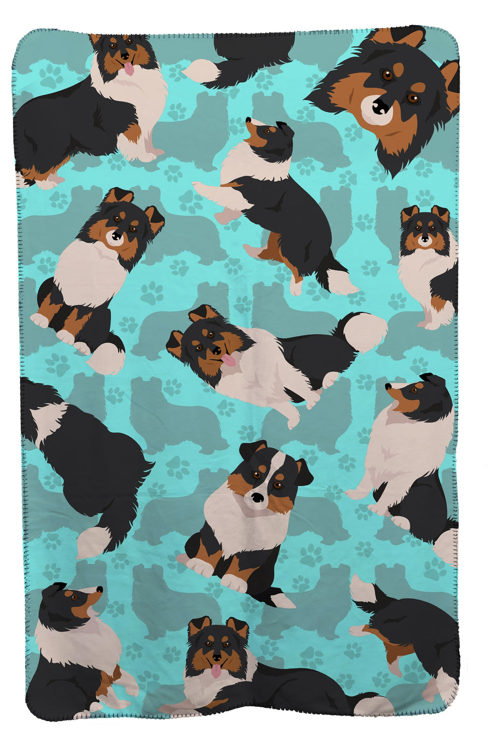 Tricolor Sheltie Soft Travel Blanket with Bag Airplane Blanket, Indoor Outdoor Camping Blanket for Traveling, Picnics, Beach Trips, Concerts