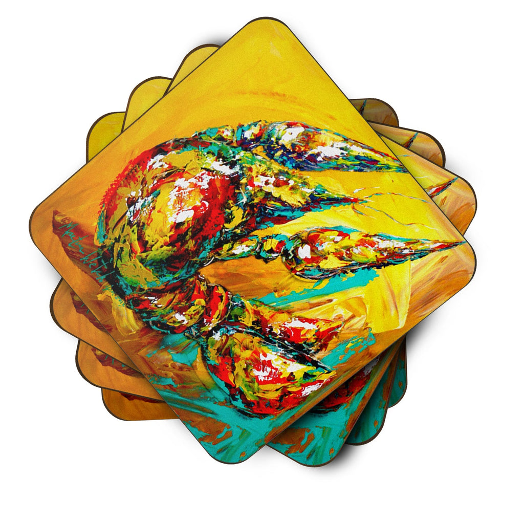 Crawfish Anyway You Like It Foam Coasters Set of 4 Cup Coasters for Indoor Outdoor, Tabletop Protection, Anti Slip, Mouse pad Material