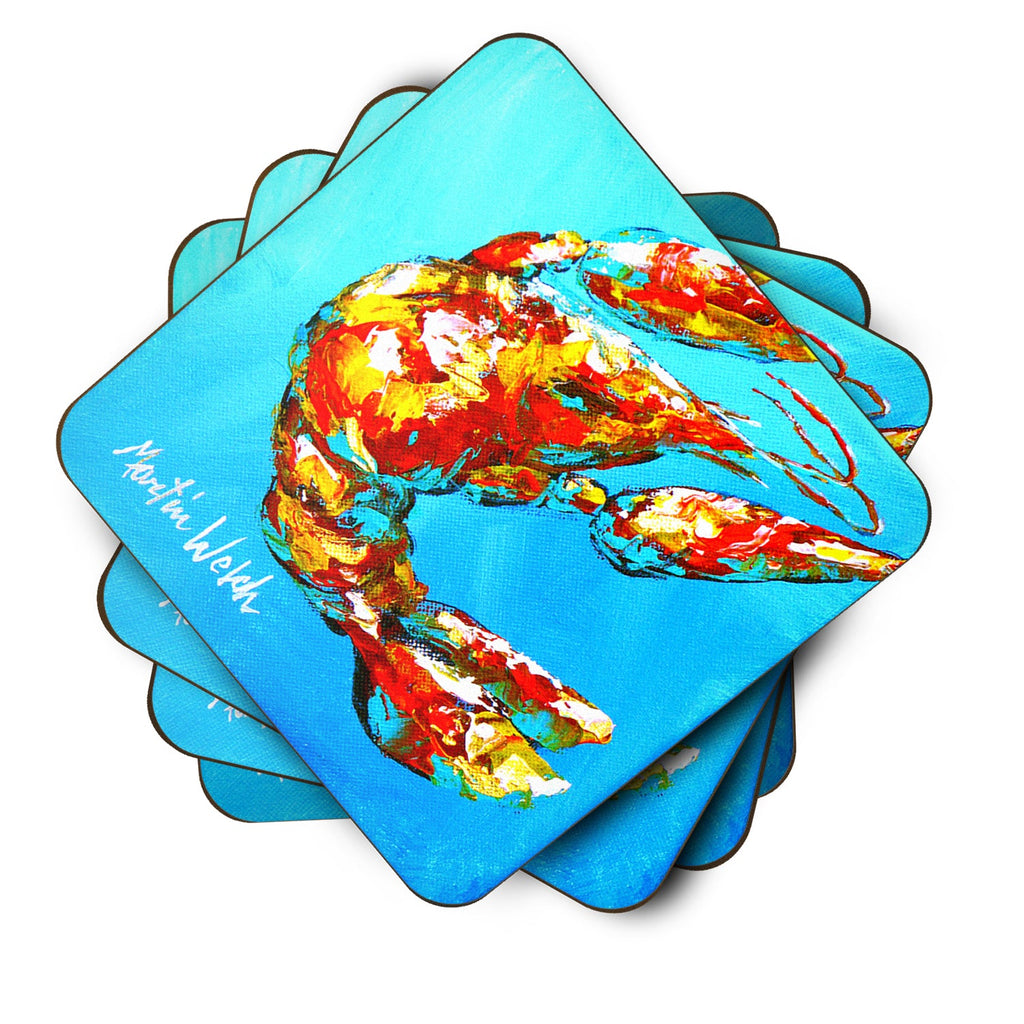 Crawfish Baby Craw Foam Coasters Set of 4 Cup Coasters for Indoor Outdoor, Tabletop Protection, Anti Slip, Mouse pad Material