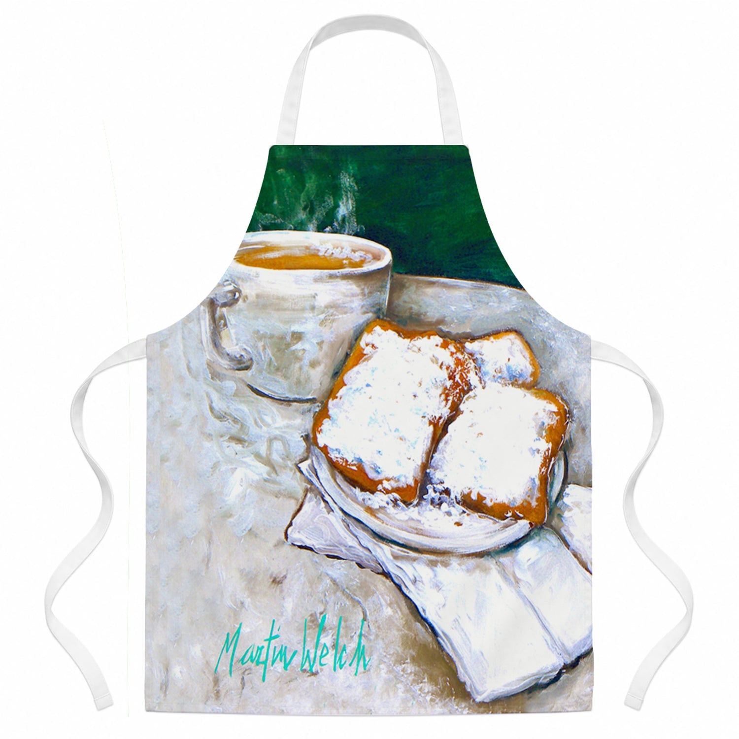 Beingets Breakfast Delight Apron Cooking Kitchen Server Baking Crafts Gardening for Adult Women Men, Unisex, Large, Multicolor