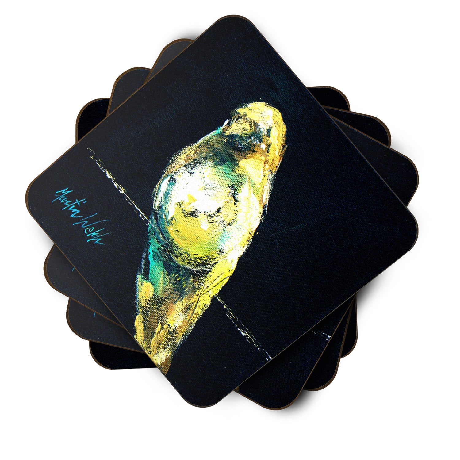 Bird Birdie Foam Coasters Set of 4 Cup Coasters for Indoor Outdoor, Tabletop Protection, Anti Slip, Mouse pad Material
