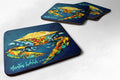 Crab Catch Up Foam Coasters Set of 4 Cup Coasters for Indoor Outdoor, Tabletop Protection, Anti Slip, Mouse pad Material