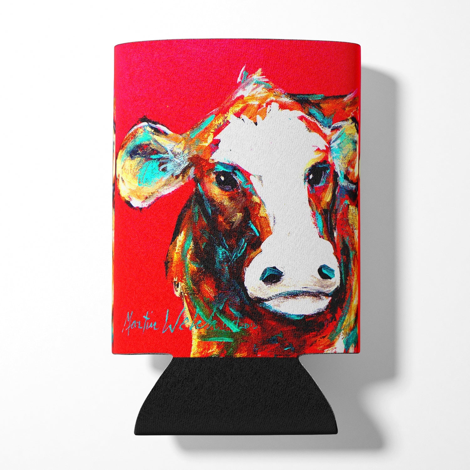 Cow Caught Red Handed Can or Bottle Hugger Cooler Sleeve for Standard 12 oz Cans, Insulated Foam Beer & Soda Can Hugger Reusable