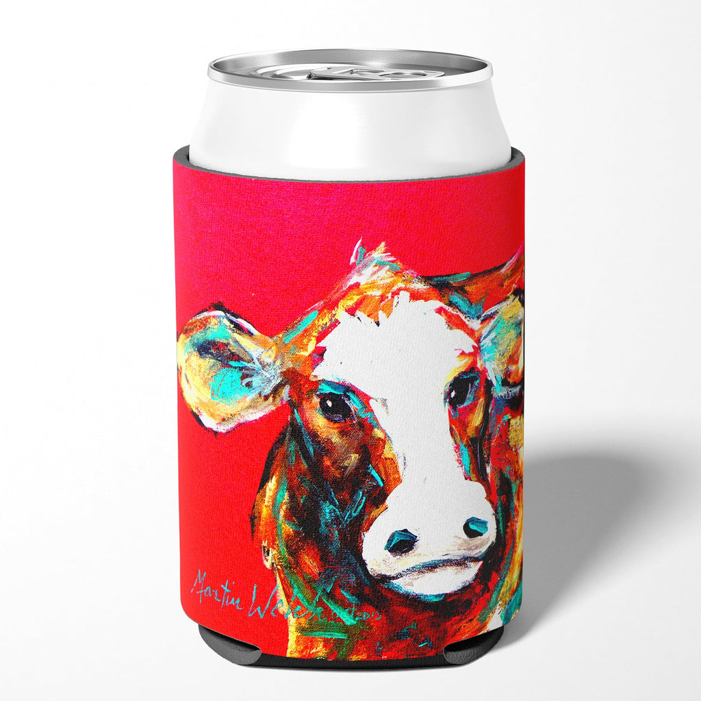 Cow Caught Red Handed Can or Bottle Hugger Cooler Sleeve for Standard 12 oz Cans, Insulated Foam Beer & Soda Can Hugger Reusable