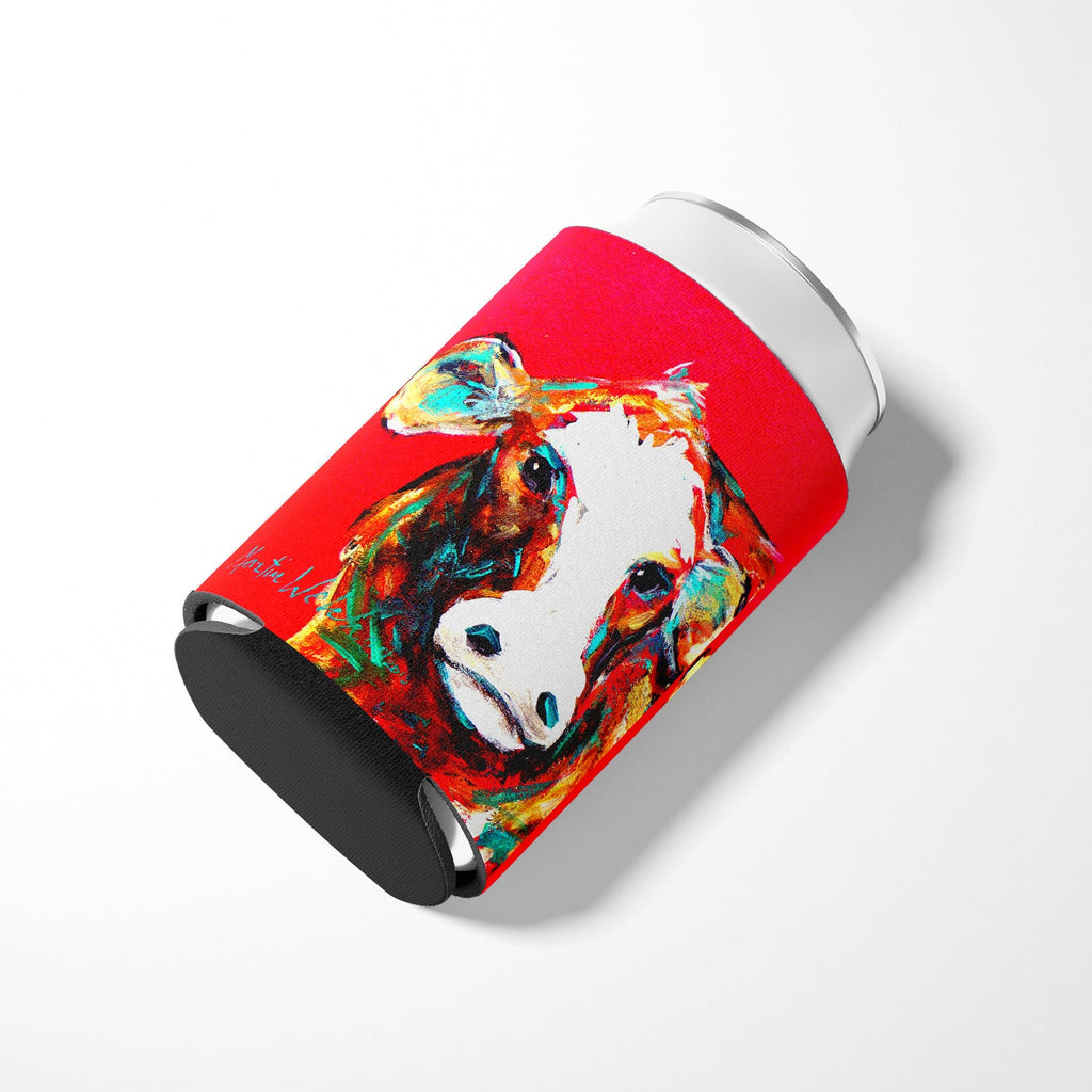 Cow Caught Red Handed Can or Bottle Hugger Cooler Sleeve for Standard 12 oz Cans, Insulated Foam Beer & Soda Can Hugger Reusable