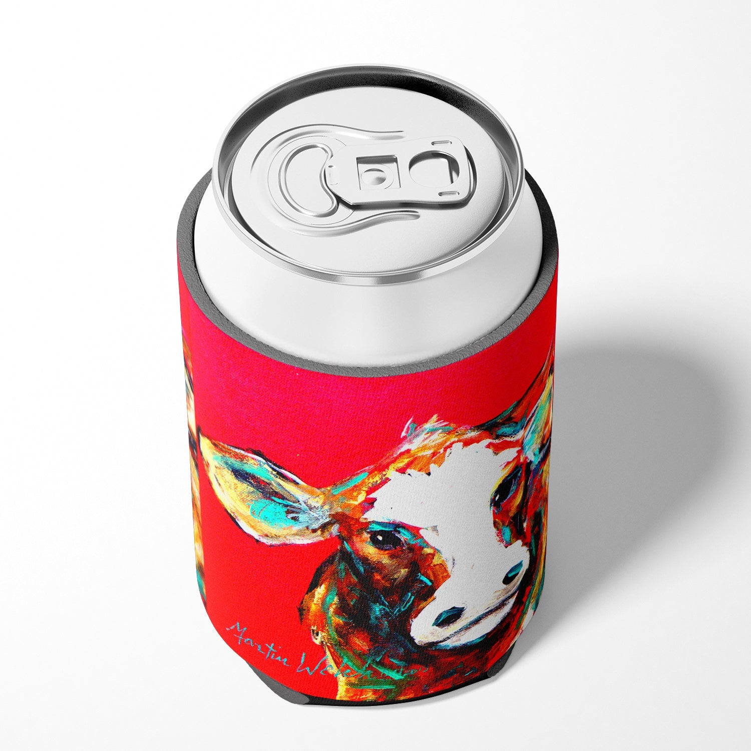 Cow Caught Red Handed Can or Bottle Hugger Cooler Sleeve for Standard 12 oz Cans, Insulated Foam Beer & Soda Can Hugger Reusable
