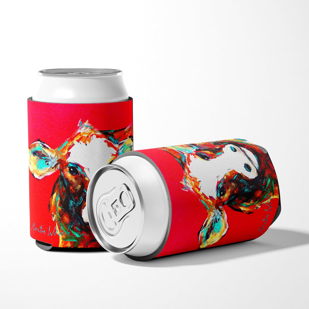 Cow Caught Red Handed Can or Bottle Hugger Cooler Sleeve for Standard 12 oz Cans, Insulated Foam Beer & Soda Can Hugger Reusable