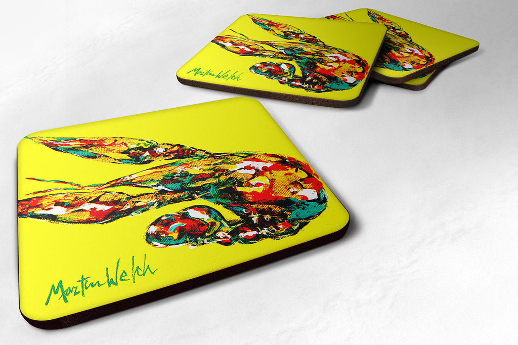 Foam Coasters Set of 4 Cup Coasters for Indoor Outdoor, Tabletop Protection, Anti Slip, Mouse pad Material