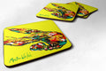 Foam Coasters Set of 4 Cup Coasters for Indoor Outdoor, Tabletop Protection, Anti Slip, Mouse pad Material