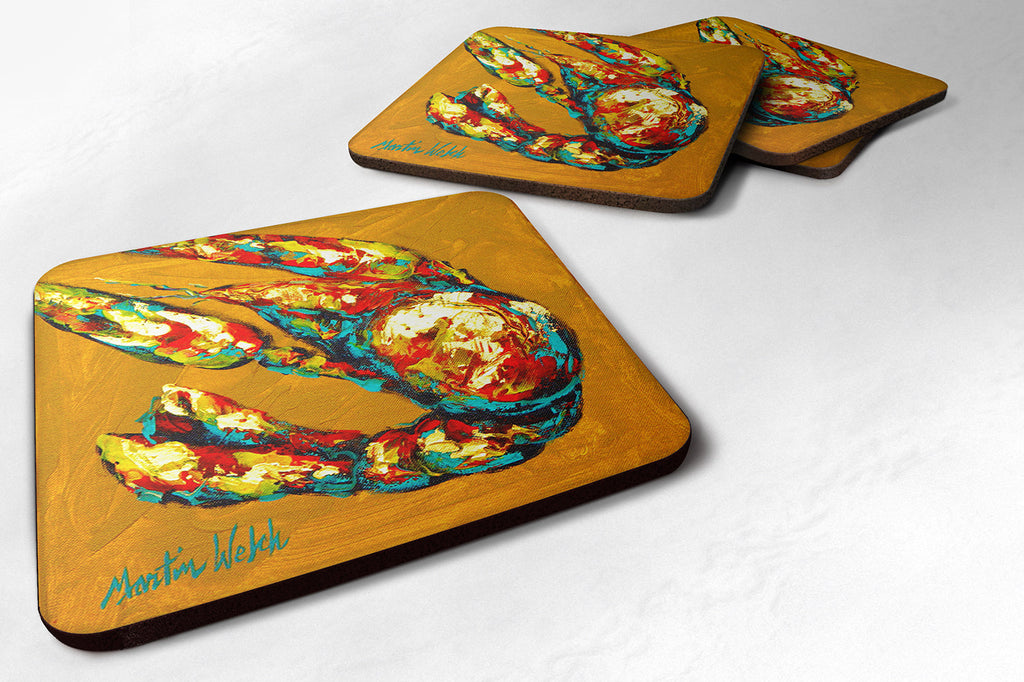 Crawfish Crawfish & Hot Foam Coasters Set of 4 Cup Coasters for Indoor Outdoor, Tabletop Protection, Anti Slip, Mouse pad Material