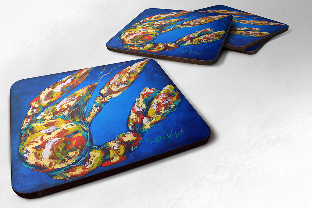 Crawfish Crawfish In Maryland Foam Coasters Set of 4 Cup Coasters for Indoor Outdoor, Tabletop Protection, Anti Slip, Mouse pad Material
