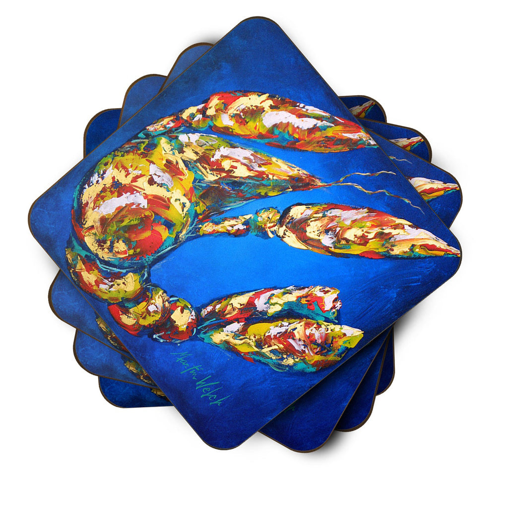 Crawfish Crawfish In Maryland Foam Coasters Set of 4 Cup Coasters for Indoor Outdoor, Tabletop Protection, Anti Slip, Mouse pad Material