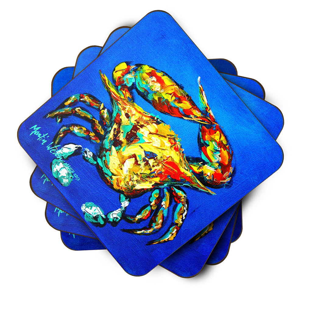 Crab Criss Crow Foam Coasters Set of 4 Cup Coasters for Indoor Outdoor, Tabletop Protection, Anti Slip, Mouse pad Material