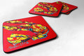 Crawfish Crunch Time Foam Coasters Set of 4 Cup Coasters for Indoor Outdoor, Tabletop Protection, Anti Slip, Mouse pad Material