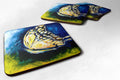 Insect - Butterly Forward Motion Foam Coasters Set of 4 Cup Coasters for Indoor Outdoor, Tabletop Protection, Anti Slip, Mouse pad Material