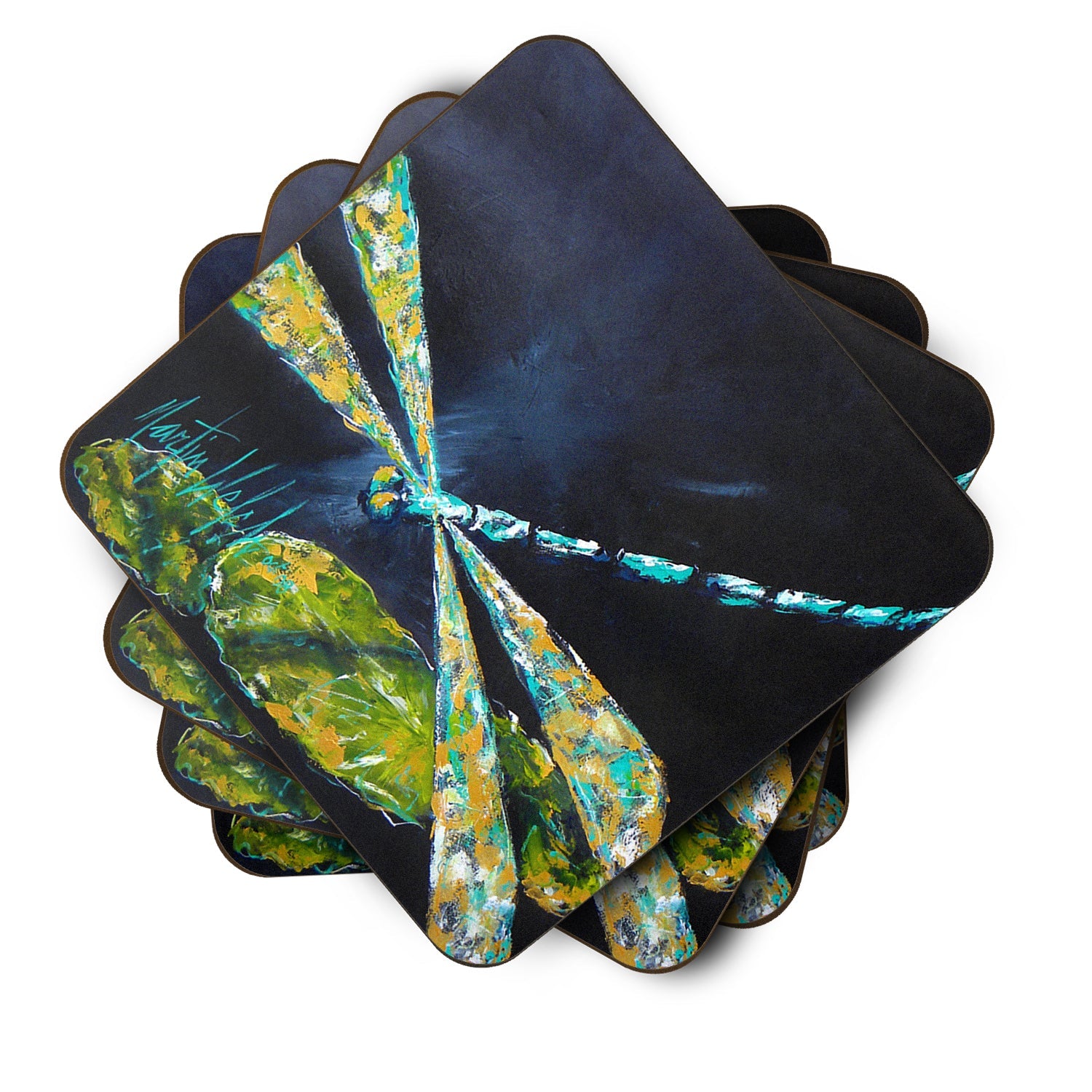 Foam Coasters Set of 4 Cup Coasters for Indoor Outdoor, Tabletop Protection, Anti Slip, Mouse pad Material