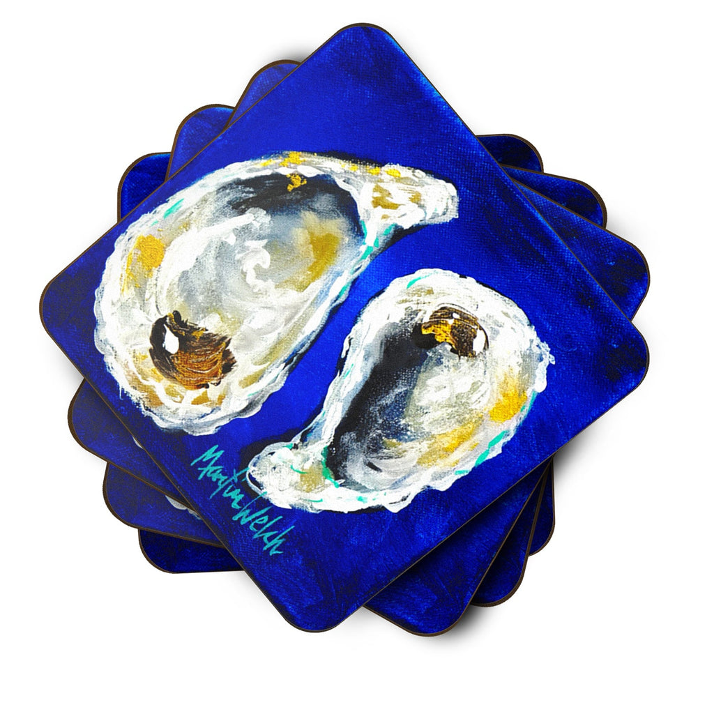 Oyster I Hear You Foam Coasters Set of 4 Cup Coasters for Indoor Outdoor, Tabletop Protection, Anti Slip, Mouse pad Material