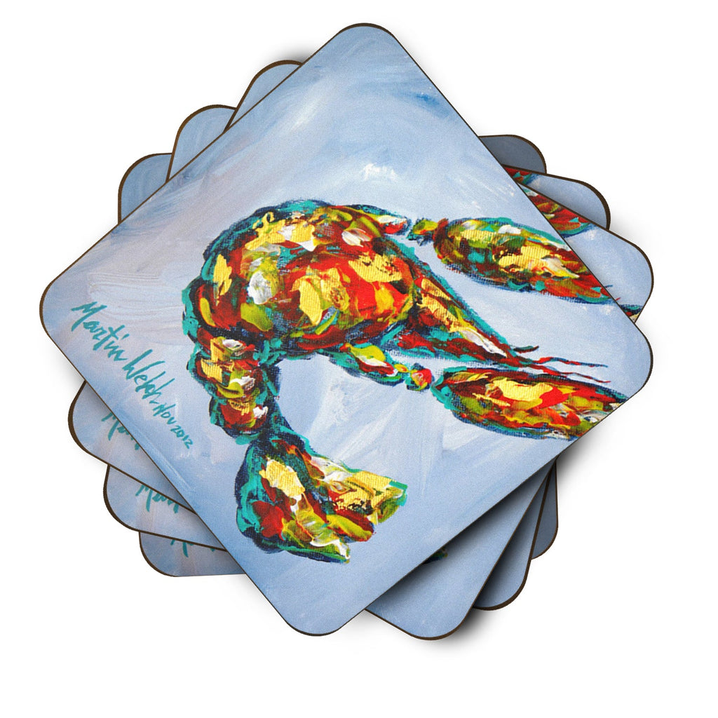 Crawfish Iced Crawfish Foam Coasters Set of 4 Cup Coasters for Indoor Outdoor, Tabletop Protection, Anti Slip, Mouse pad Material