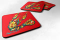 Crawfish Knuckles Foam Coasters Set of 4 Cup Coasters for Indoor Outdoor, Tabletop Protection, Anti Slip, Mouse pad Material