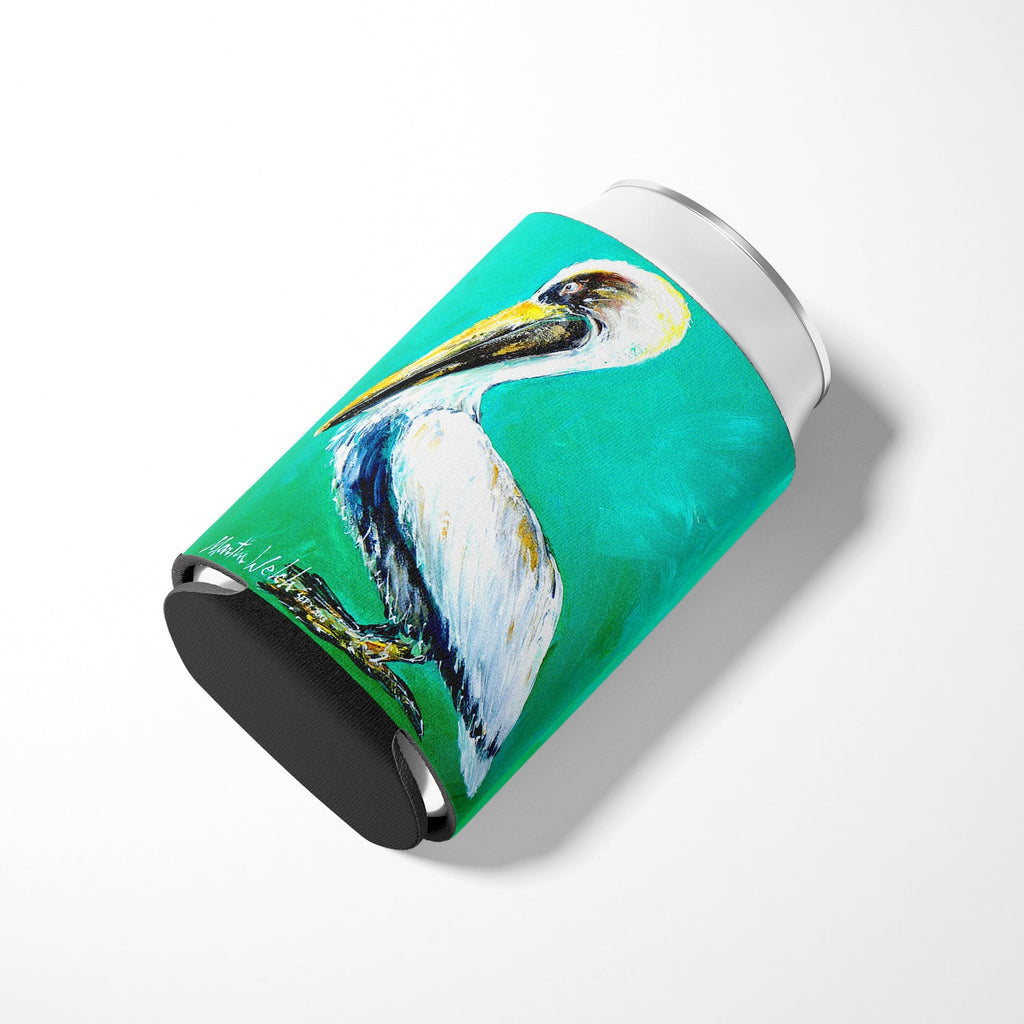 Bird - Pelican Lightin Up Can or Bottle Hugger Cooler Sleeve for Standard 12 oz Cans, Insulated Foam Beer & Soda Can Hugger Reusable
