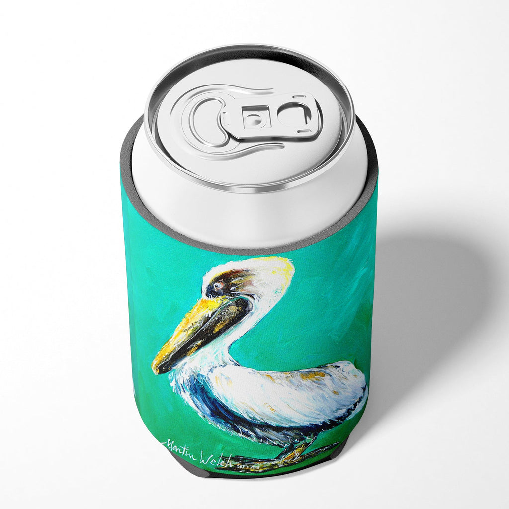 Bird - Pelican Lightin Up Can or Bottle Hugger Cooler Sleeve for Standard 12 oz Cans, Insulated Foam Beer & Soda Can Hugger Reusable