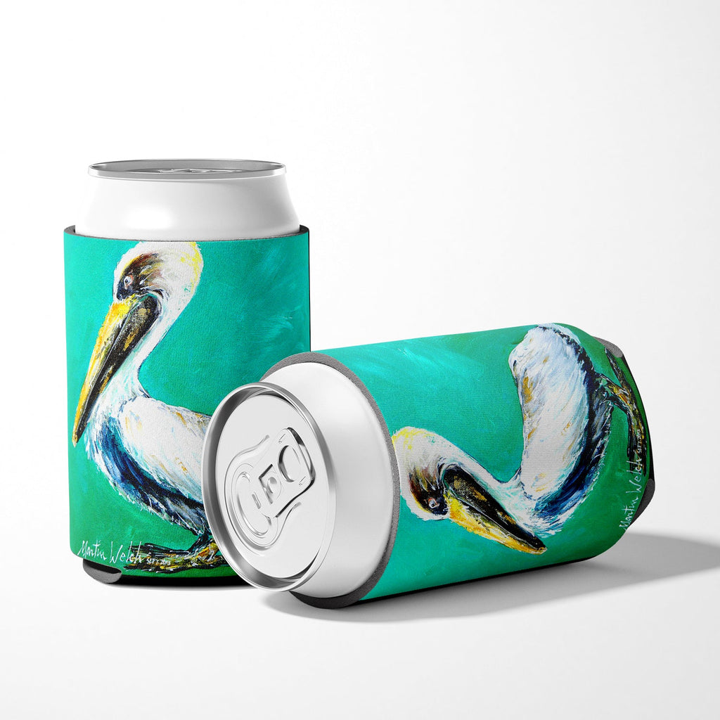 Bird - Pelican Lightin Up Can or Bottle Hugger Cooler Sleeve for Standard 12 oz Cans, Insulated Foam Beer & Soda Can Hugger Reusable