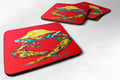 Crab Long Claw Foam Coasters Set of 4 Cup Coasters for Indoor Outdoor, Tabletop Protection, Anti Slip, Mouse pad Material