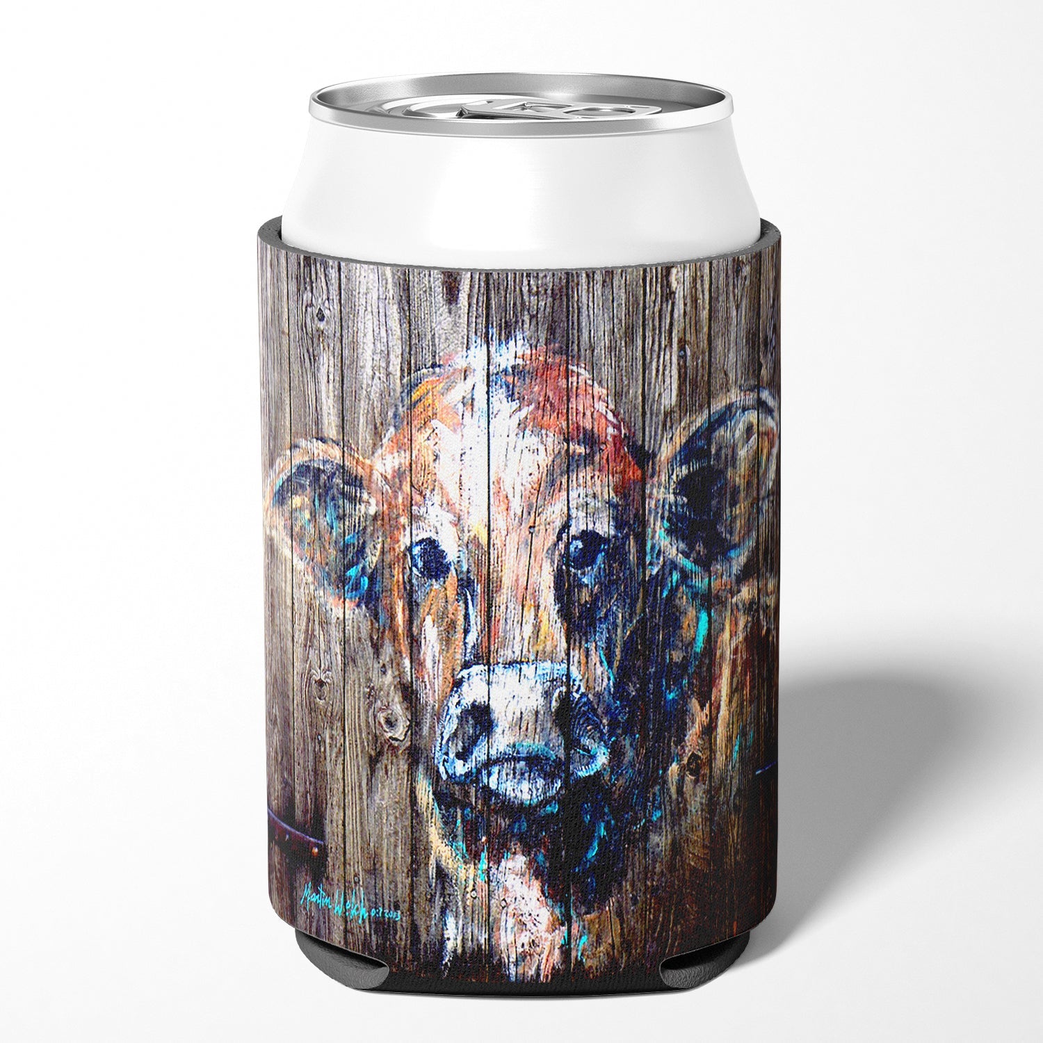 Cow Moo Shine Can or Bottle Hugger Cooler Sleeve for Standard 12 oz Cans, Insulated Foam Beer & Soda Can Hugger Reusable