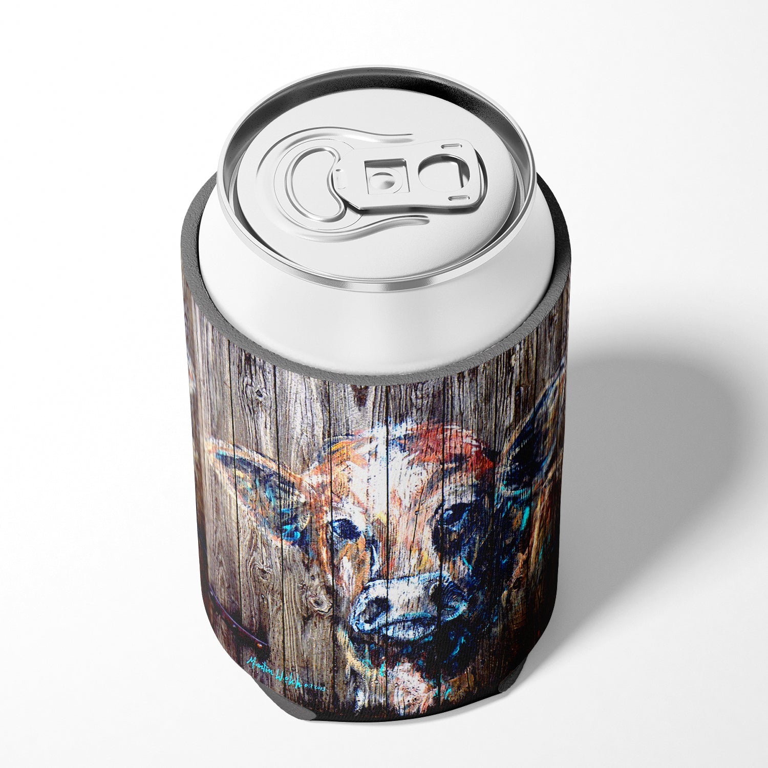 Cow Moo Shine Can or Bottle Hugger Cooler Sleeve for Standard 12 oz Cans, Insulated Foam Beer & Soda Can Hugger Reusable