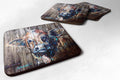 Cow Moo Shine Foam Coasters Set of 4 Cup Coasters for Indoor Outdoor, Tabletop Protection, Anti Slip, Mouse pad Material