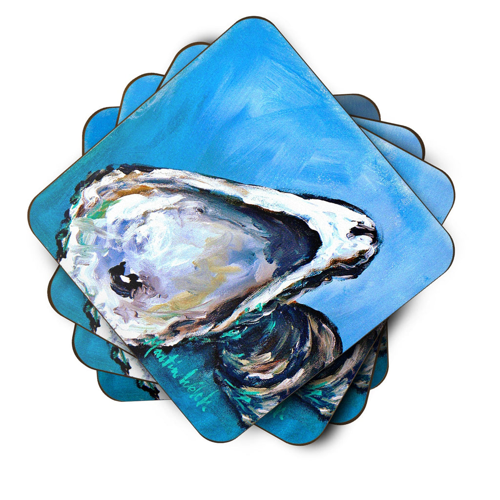 Oyster Oyster Blue Foam Coasters Set of 4 Cup Coasters for Indoor Outdoor, Tabletop Protection, Anti Slip, Mouse pad Material