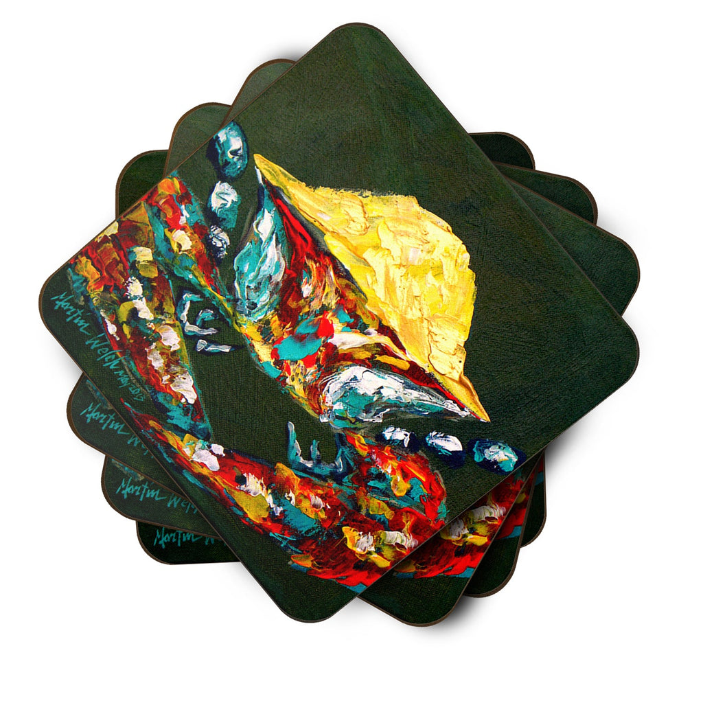 Crab Pick Me Foam Coasters Set of 4 Cup Coasters for Indoor Outdoor, Tabletop Protection, Anti Slip, Mouse pad Material