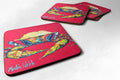 Crab Red One Foam Coasters Set of 4 Cup Coasters for Indoor Outdoor, Tabletop Protection, Anti Slip, Mouse pad Material