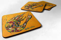 Shrimp Remy Foam Coasters Set of 4 Cup Coasters for Indoor Outdoor, Tabletop Protection, Anti Slip, Mouse pad Material