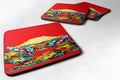 Crab Right On It Foam Coasters Set of 4 Cup Coasters for Indoor Outdoor, Tabletop Protection, Anti Slip, Mouse pad Material