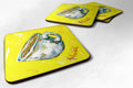 Coffee Second Cup Foam Coasters Set of 4 Cup Coasters for Indoor Outdoor, Tabletop Protection, Anti Slip, Mouse pad Material