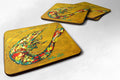 Shrimp Shrimp & Hot Mustard Foam Coasters Set of 4 Cup Coasters for Indoor Outdoor, Tabletop Protection, Anti Slip, Mouse pad Material