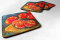Vegetables - Tomato Slice It Up Foam Coasters Set of 4 Cup Coasters for Indoor Outdoor, Tabletop Protection, Anti Slip, Mouse pad Material
