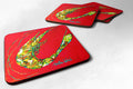 Shrimp Squiggles Foam Coasters Set of 4 Cup Coasters for Indoor Outdoor, Tabletop Protection, Anti Slip, Mouse pad Material