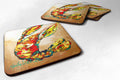 Crawfish Tanya Foam Coasters Set of 4 Cup Coasters for Indoor Outdoor, Tabletop Protection, Anti Slip, Mouse pad Material