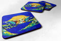 Crab Tight Quarters Foam Coasters Set of 4 Cup Coasters for Indoor Outdoor, Tabletop Protection, Anti Slip, Mouse pad Material