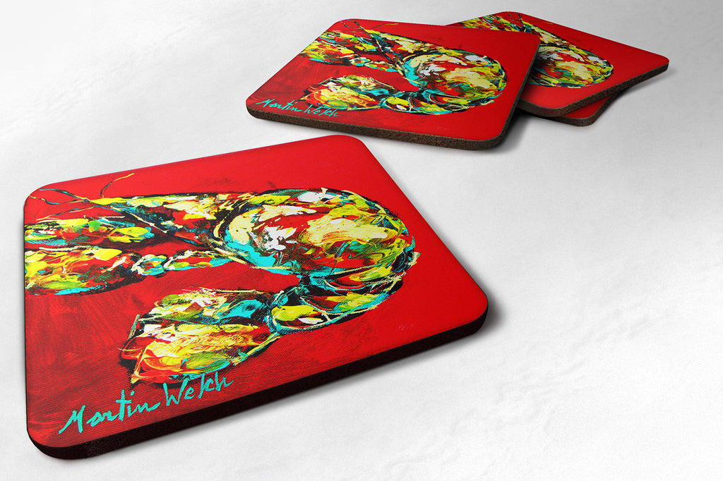 Crawfish Told You So Foam Coasters Set of 4 Cup Coasters for Indoor Outdoor, Tabletop Protection, Anti Slip, Mouse pad Material