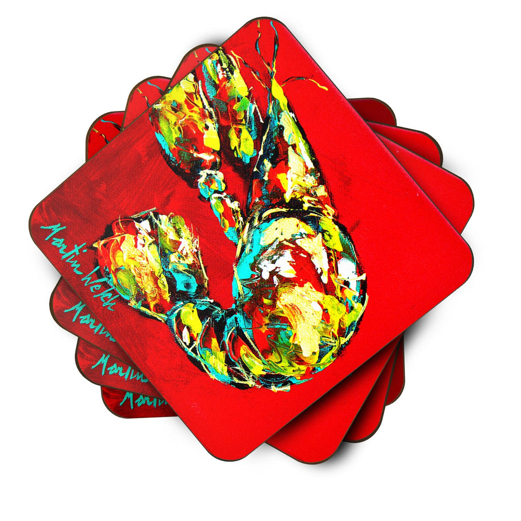 Crawfish Told You So Foam Coasters Set of 4 Cup Coasters for Indoor Outdoor, Tabletop Protection, Anti Slip, Mouse pad Material