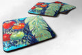 Vegetables - Tomato Tomaeto-Tomaato Foam Coasters Set of 4 Cup Coasters for Indoor Outdoor, Tabletop Protection, Anti Slip, Mouse pad Material