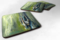 Ballet Topal Green Foam Coasters Set of 4 Cup Coasters for Indoor Outdoor, Tabletop Protection, Anti Slip, Mouse pad Material