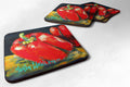 Vegetables - Bell Pepper Two Bells Foam Coasters Set of 4 Cup Coasters for Indoor Outdoor, Tabletop Protection, Anti Slip, Mouse pad Material